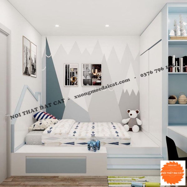 Giường ngủ cho bé dễ thương GTE029