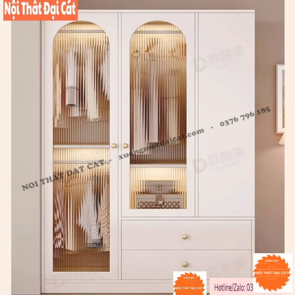 Tủ áo quần gỗ thiết kế sang trọng, hiện đại TA477