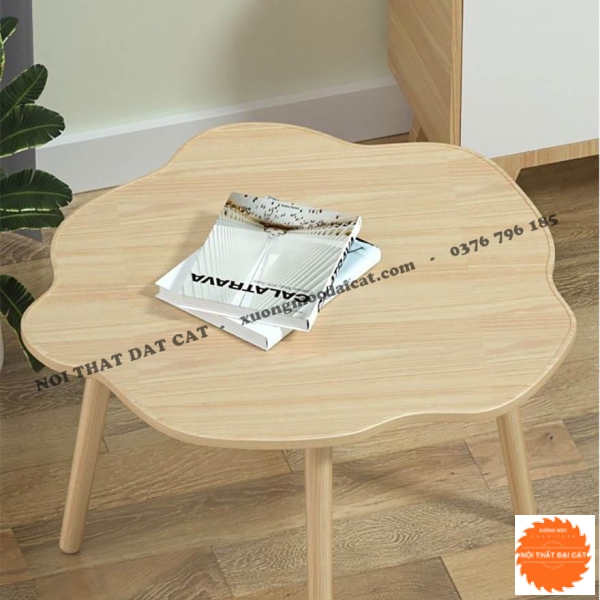 Bàn sofa gỗ thiết kế hình hoa BS080