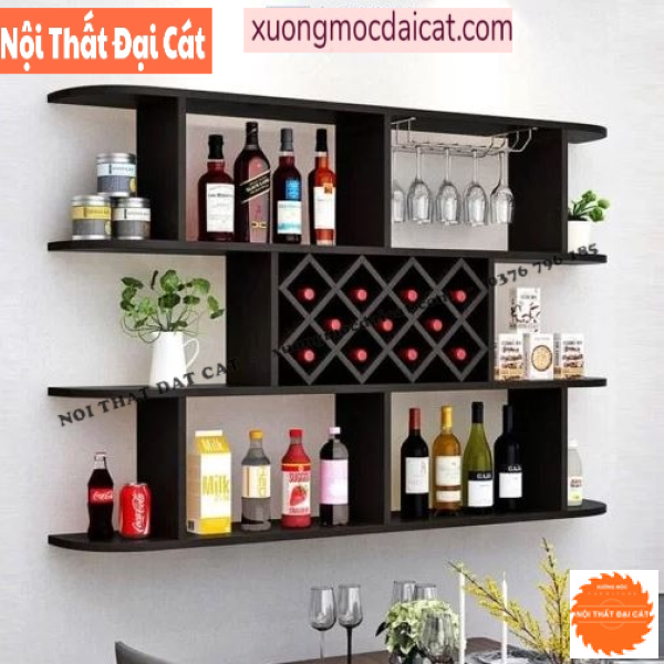 Kệ rượu trang trí treo tường TR068
