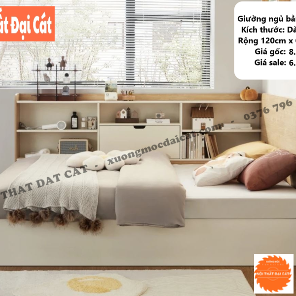 Giường ngủ cao cấp bằng gỗ G139