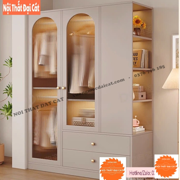 Tủ áo quần gỗ thiết kế sang trọng, hiện đại TA477