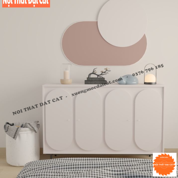 Tủ lưu trữ đồ, trang trí 4 cánh hiện đại TĐ068