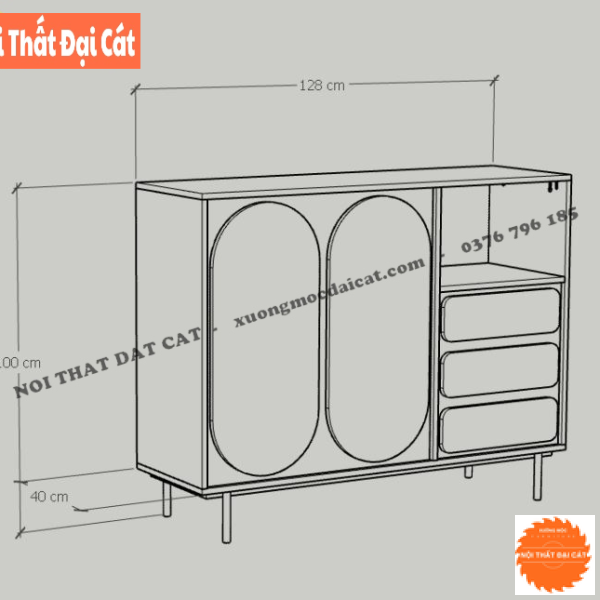 Tủ lưu trữ để đồ gỗ công nghiệp đẹp TĐ069