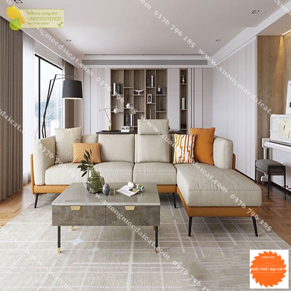 Ghế sofa góc L thiết kế sang trọng
