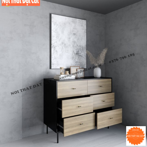 Tủ để đồ, tủ trang trí 6 hộc kéo TĐ070