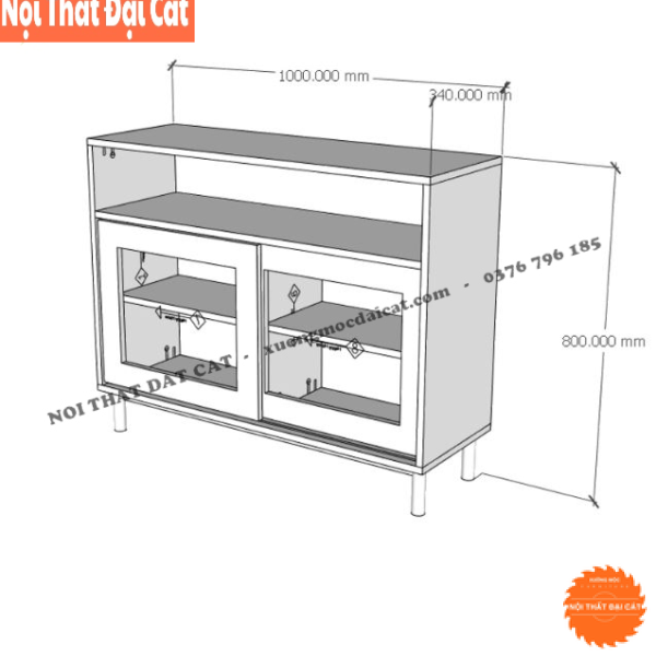 Tủ trang trí, tủ để đồ cánh lùa TĐ073