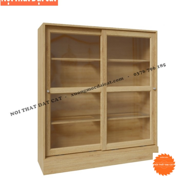 Tủ lưu trữ đồ nhỏ gỗ lộng kính TĐ075
