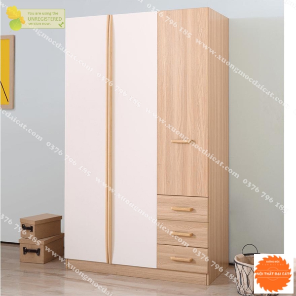 Tủ áo quần kết hợp 2 màu hiện đại TA201