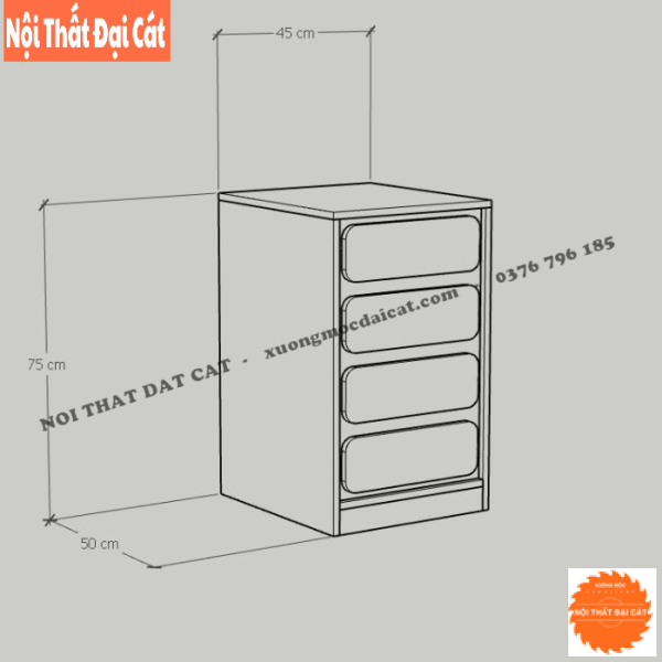 Tủ nhỏ để đầu giường hiện đại T069