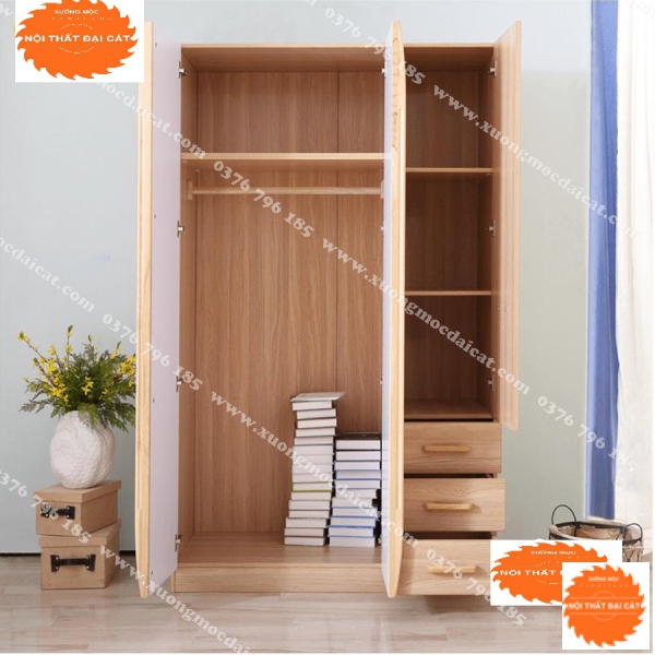 Tủ áo quần kết hợp 2 màu hiện đại TA201
