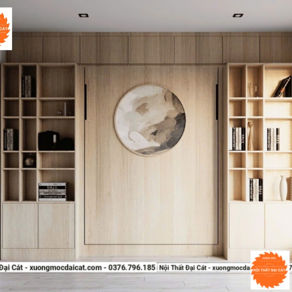 Giường gấp kết hợp kệ trang trí GG008