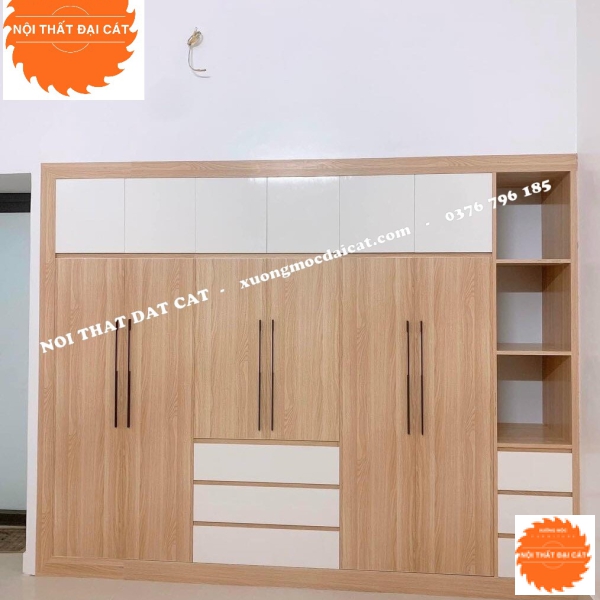 Tủ áo quần gỗ cánh mở MS22196