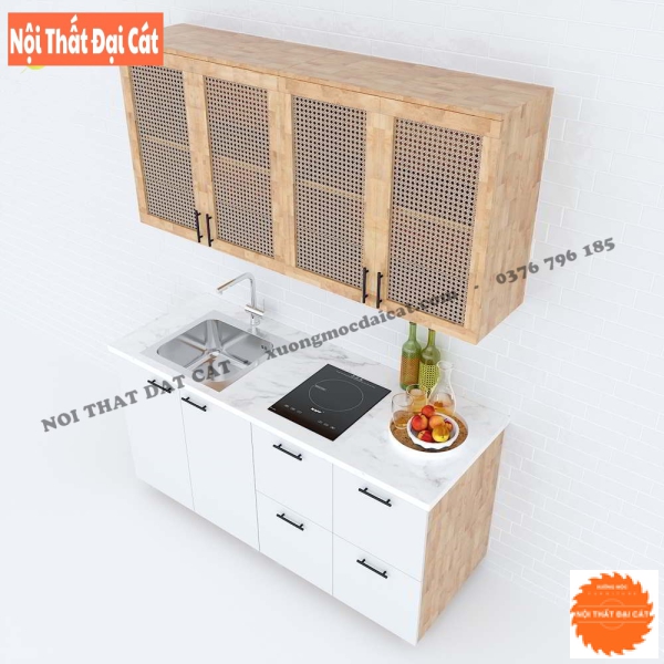 Tủ bếp mini cho diện tích nhỏ TBMN008