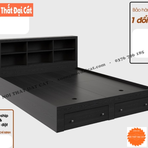 Giường ngủ có hộc nhỏ đầu giường G121