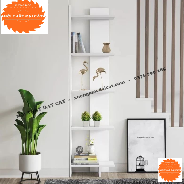 Kệ sách cao thiết kế ở góc tường KS142