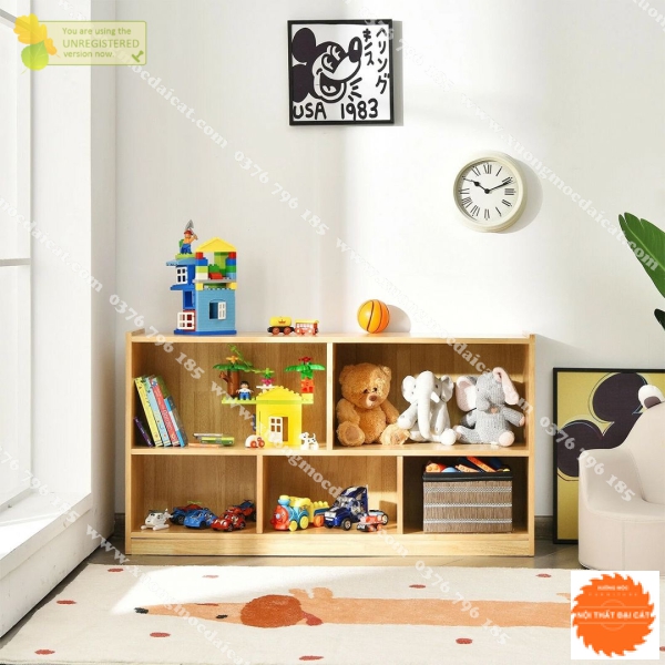 Kệ sách gỗ công nghiệp cho bé KSTE012