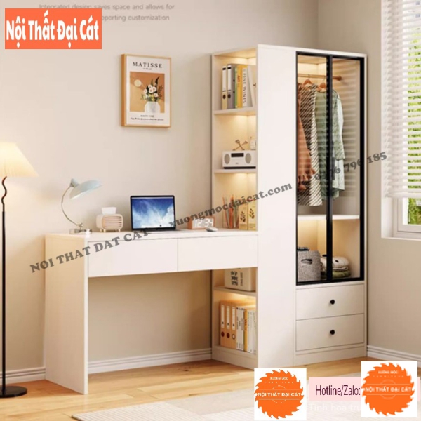 Tủ áo quần kết hợp bàn làm việc TA478