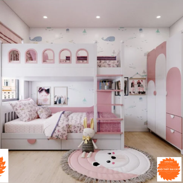 Giường tầng thiết kế dễ thương GT027