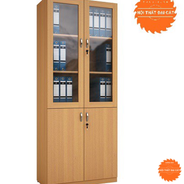 Tủ hồ sơ cao gỗ cánh kính THS013