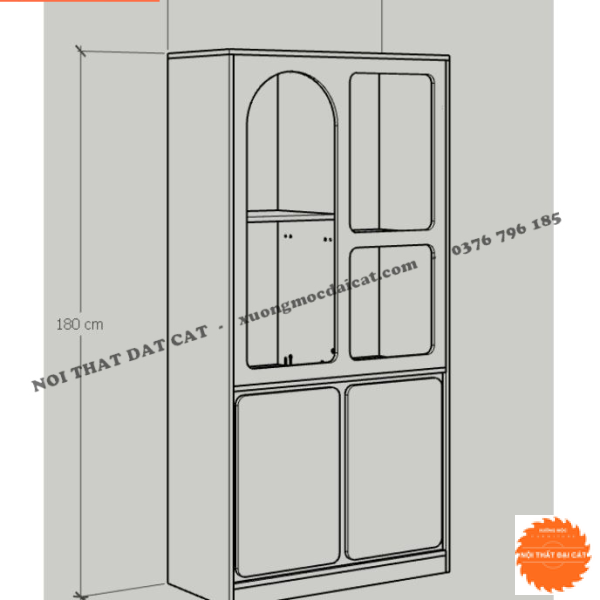 Tủ để đồ, tủ trang trí gỗ MDF TĐ078