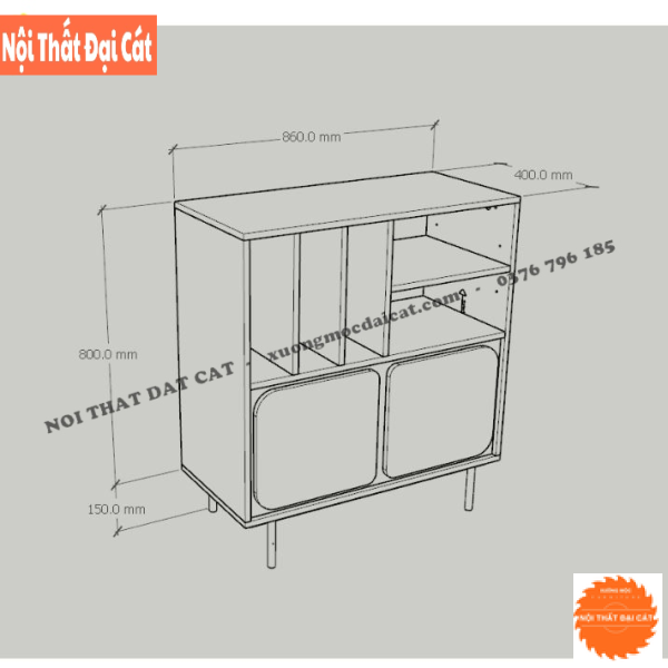 Tủ nhỏ để đầu giường phong cách T070