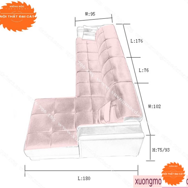 Sofa da đẹp sang trọng cho phòng khách
