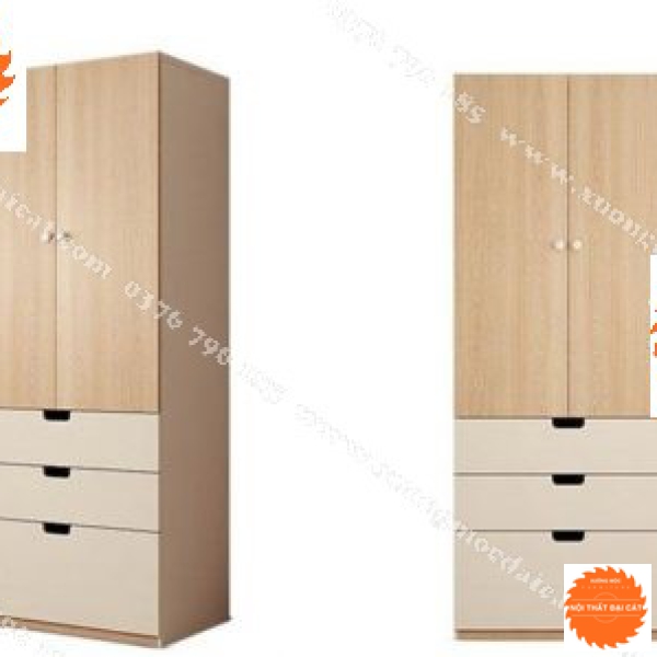Tủ áo quần gỗ công nghiệp 3 hộc kéo TA202