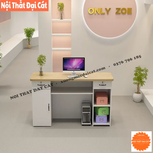 Quầy thu ngân nhỏ gỗ công nghiệp QTN037