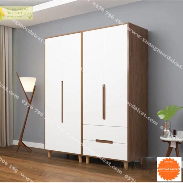Tủ áo quần gỗ phong cách đẹp TA203