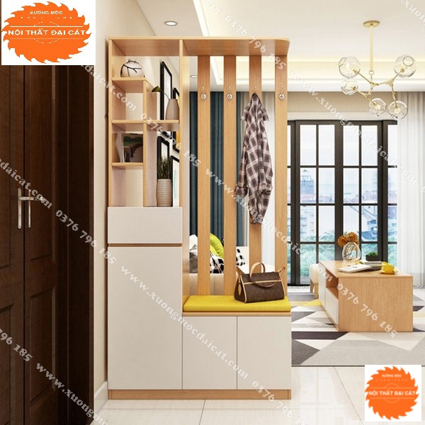 Tủ giày kết hợp vách ngăn phòng khách TG163