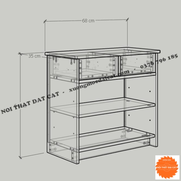 Tủ nhỏ để đầu giường phòng ngủ T072