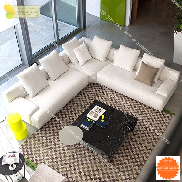 Ghế sofa đẹp thiết kế góc L hiện đại 