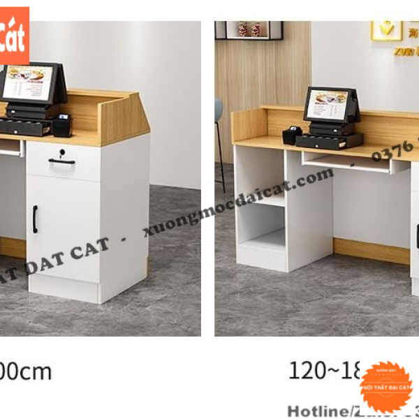 Quầy thu ngân gỗ MDF hiện đại QTN040