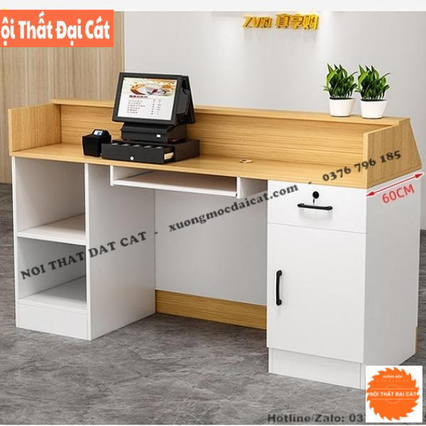 Quầy thu ngân gỗ MDF hiện đại QTN040