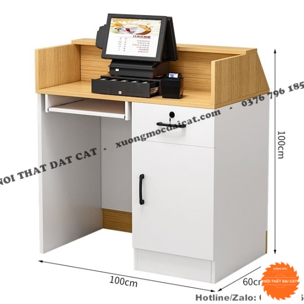 Quầy thu ngân gỗ MDF hiện đại QTN040