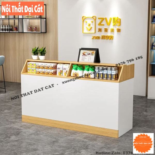 Quầy thu ngân gỗ MDF hiện đại QTN040