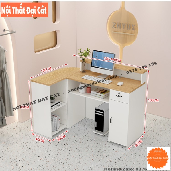 Quầy thu ngân gỗ phong cách hiện đại QTN041