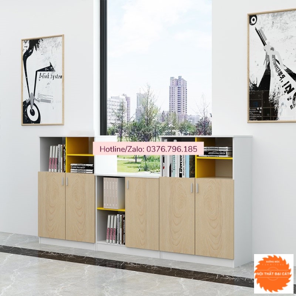 Tủ hồ sơ công ty bằng gỗ THS048