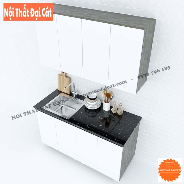 Tủ bếp mini cho chung cư nhỏ TBMN009