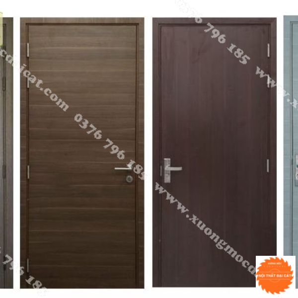 Cửa bằng gỗ MDF phủ melamine nhiều màu 