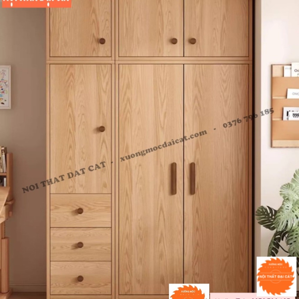 Tủ áo quần vân gỗ sồi TA479