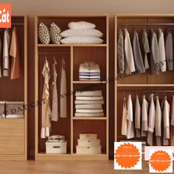 Tủ áo quần vân gỗ sồi TA479