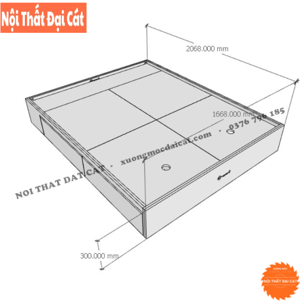 Giường ngủ 2 ngăn kéo tiện dụng G122