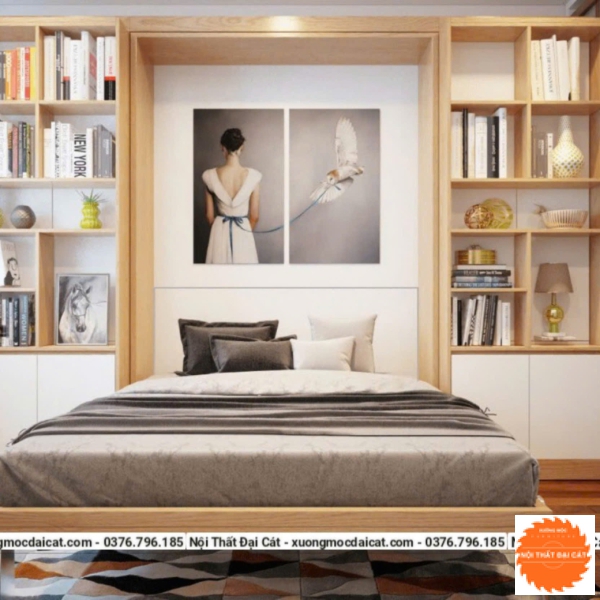 Giường gấp thông minh gỗ MDF GG009