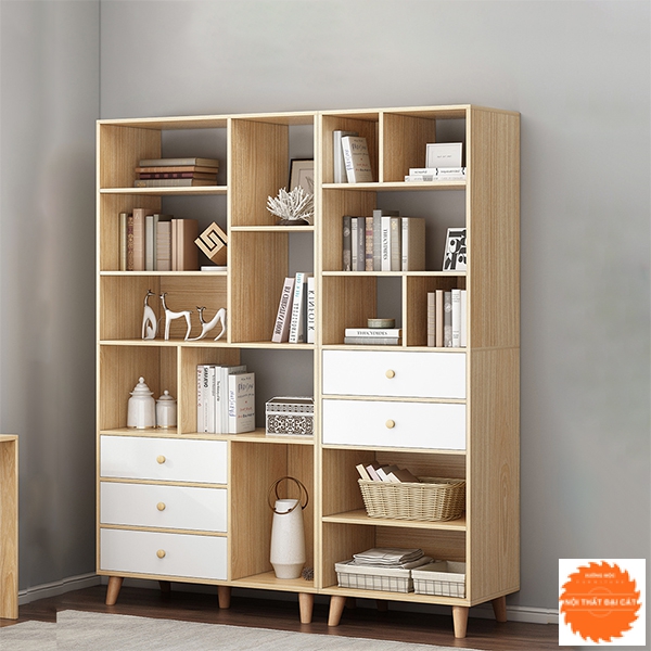 Kệ sách gỗ thiết kế thông minh KS107