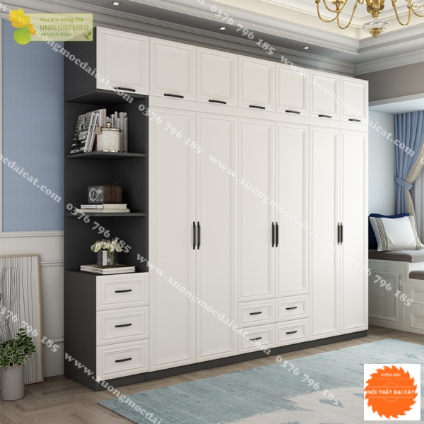 Tủ áo quần gỗ phong cách sang trọng TA205