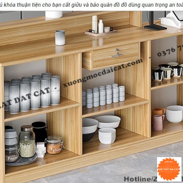 Quầy bar gỗ cho quán cafe QB001