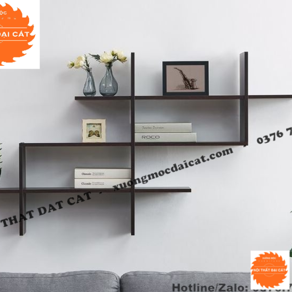 Kệ trang trí gỗ treo tường KTT112