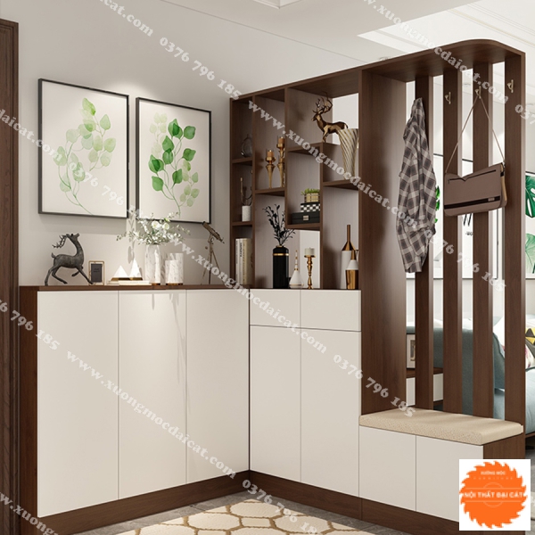 Tủ giày kết hợp vách ngăn phòng khách TG173